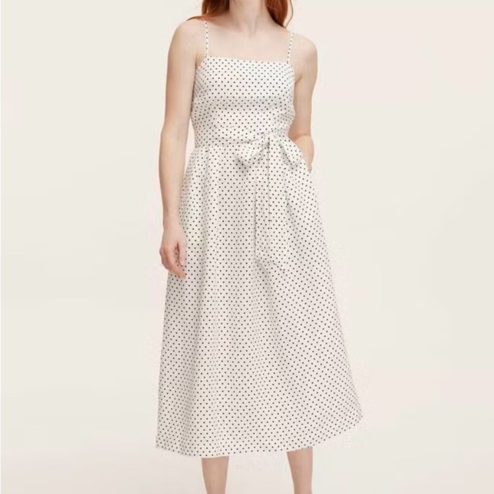 Kate Spade NY x Target Mini Polka Dot Tie-Waist Midi Dress XS